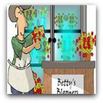 Flowershop cartoon