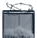 bin with shredded documents