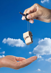handing over car on keys