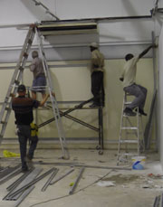 shopfitters at work