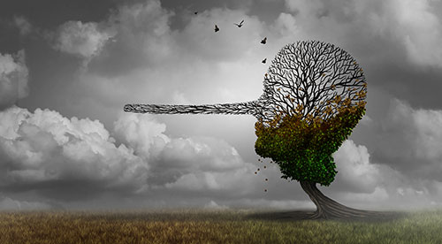 Dishonest Applicant tree with long lying nose