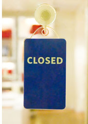 closed sign on door