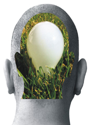 head with lightbulb idea