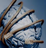 brained tied with cable