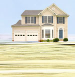 house on paper stack