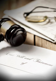 last will with gavel