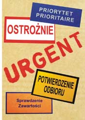 Urgent priority notices on envelope