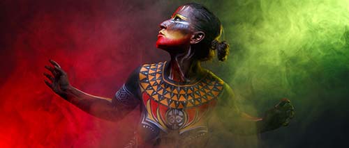 woman with body paint