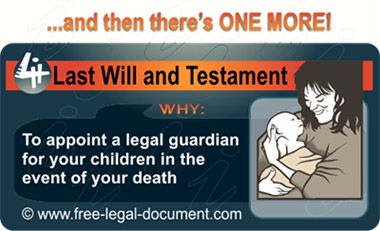 Last Will and Testament reason to appoint guardian in a will