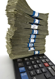 calculator with money