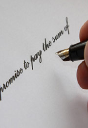 Promissory Note Wording Promise to Pay the Sum of