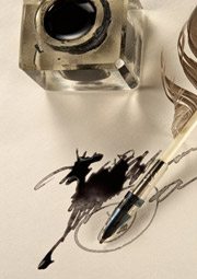 Pen Obliterating Signature inkpot and scribble