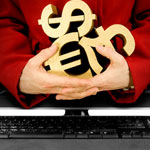 arm full of currency