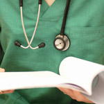 stethoscope and document