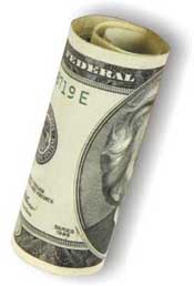 Money Roll money rolled up